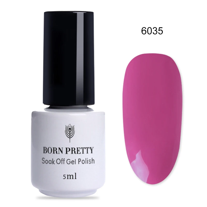 6035 BORN PRETTY матовый цвет УФ-гель для ногтей 6 мл черный чистый замочить от УФ-гель для дизайна ногтей лак верхнее Базовое покрытие лак - Цвет: 6035