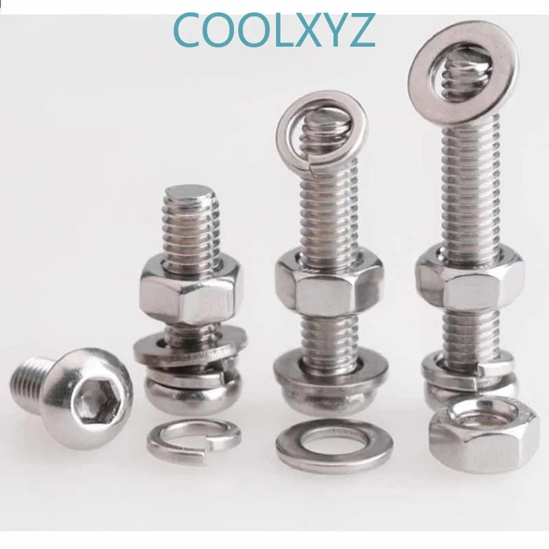 M2m2.5m3m4 Stainless Steel 304 Disc Head Hexagon Socket Screw, Bolt