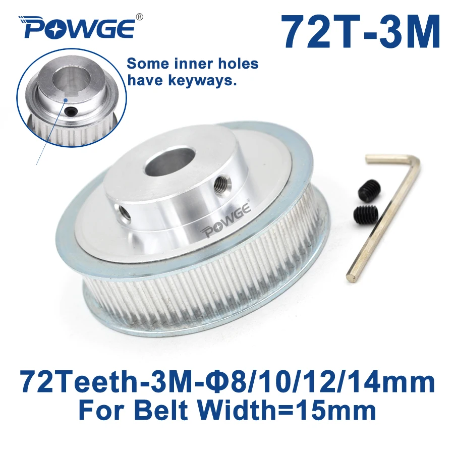 POWGE 72 Зубы HTD 3 м Сроки ролик диаметр 8/10/12/14/15/19 мм/20 мм/22 мм для Ширина 15 мм 3 м Синхронный ремень HTD3M ремень 72 зубья 72 т фрезерный станок с ЧПУ