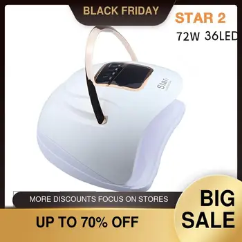 

72W STAR 2 Portable Nail Dryer LCD Display 36 LED Dryer Nail Lamp UV LED Lamp for Curing Gel Polish Auto Sensing Lamp For Nails