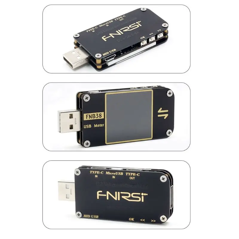 

FNB38 Current Voltage Meter USB Tester QC4+ PD3.0 2.0 PPS Fast Charging Protocol G8TB