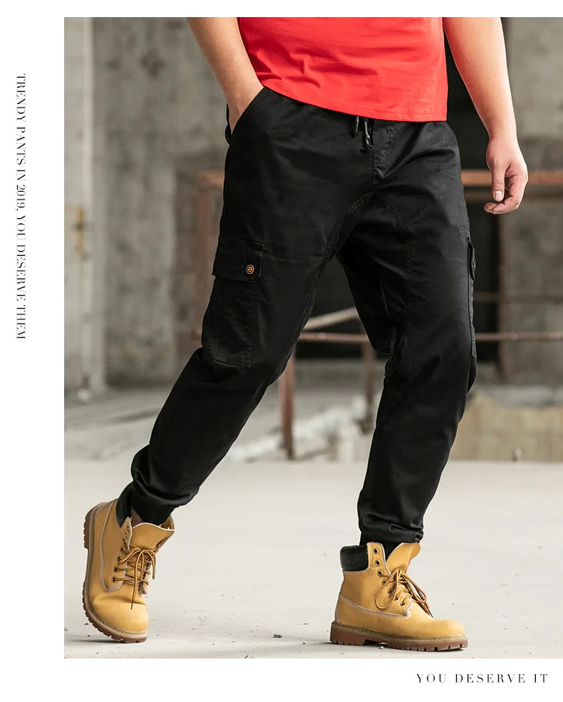 Autumn New Style Plus-sized Menswear Bib Overall Trend Casual Pure Cotton Elasticity Large Size Men's Fashion Pants a Gener