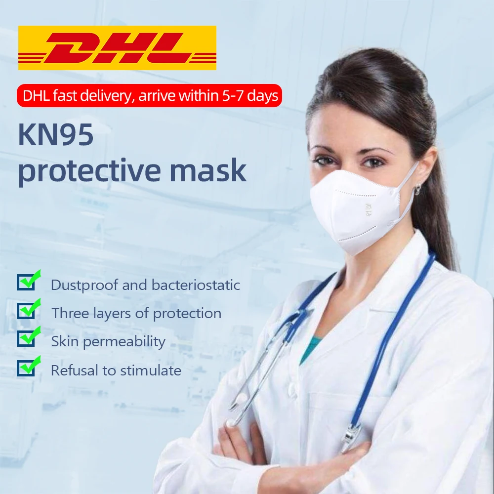 

20PCS Disposable mask Dustproof Face Mouth Masks Anti PM2.5 Anti Influenza Breathing Safety Masks Face KN95 MASK