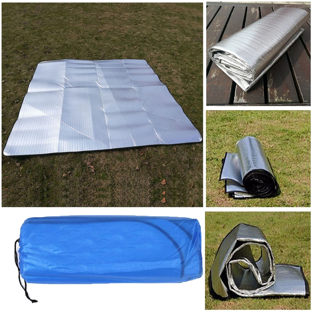 Waterproof Pad Aluminum Foil EVA Camping Mats Foldable High Quality Folding  Sleeping Picnic Beach Mattress Outdoor Accessories - AliExpress