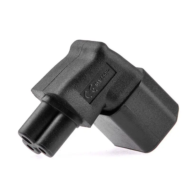 IEC320-C14 адаптер питания со штыревыми соединителями C5 Female 90 Degree Up Angle PDU черный
