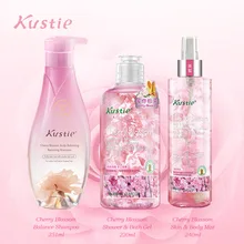Kustie набор средств по уходу за телом гель для душа 220 мл+ шампунь 251 мл+ спрей для лица и тела 240 мл Глубокая чистка увлажняющий отбеливающий Набор для ванны