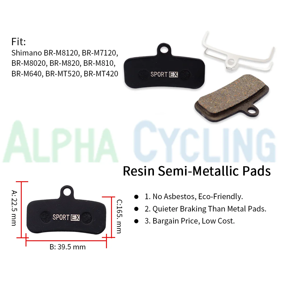 Bicycle Disc Brake Pads for SHIMANO XTR XT ZEE SAINT M8120 M8020 M7120 M6120 M820 M810 M640 MT520 MT420 4 Pairs