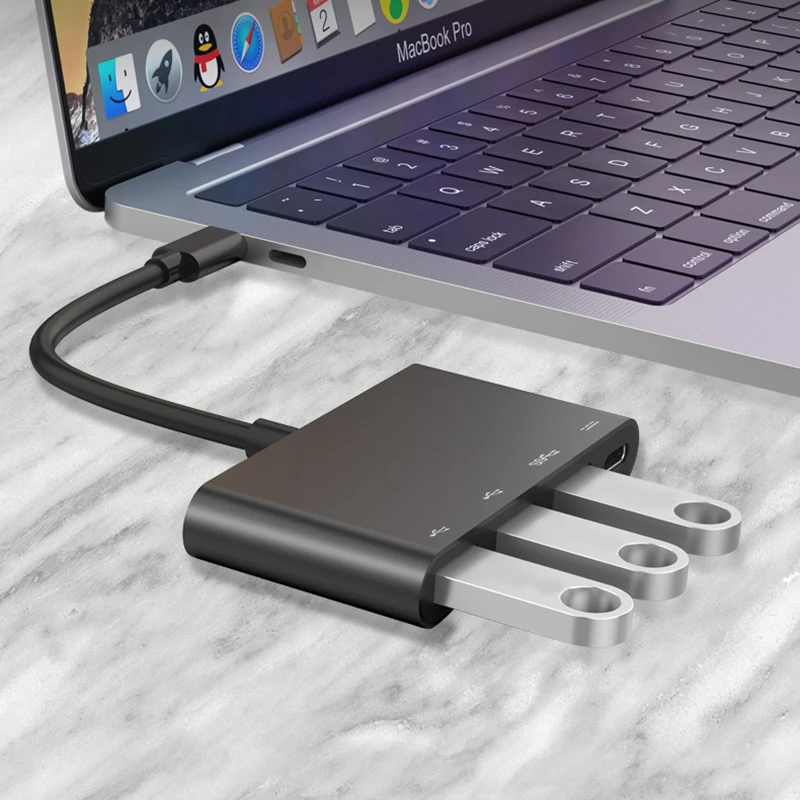 Usb-хаб type-C на 2 порта USB 2,0 USB 3,0 PD многофункциональный концентратор конвертер адаптер для ПК