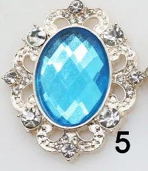 Ywxinxi Горячие 10 шт./lot25*30 металлический сплав стразы пряжка с плоской задней стороной для декорирования вестибюлей поделки Рождественские украшения аксессуары - Цвет: 5