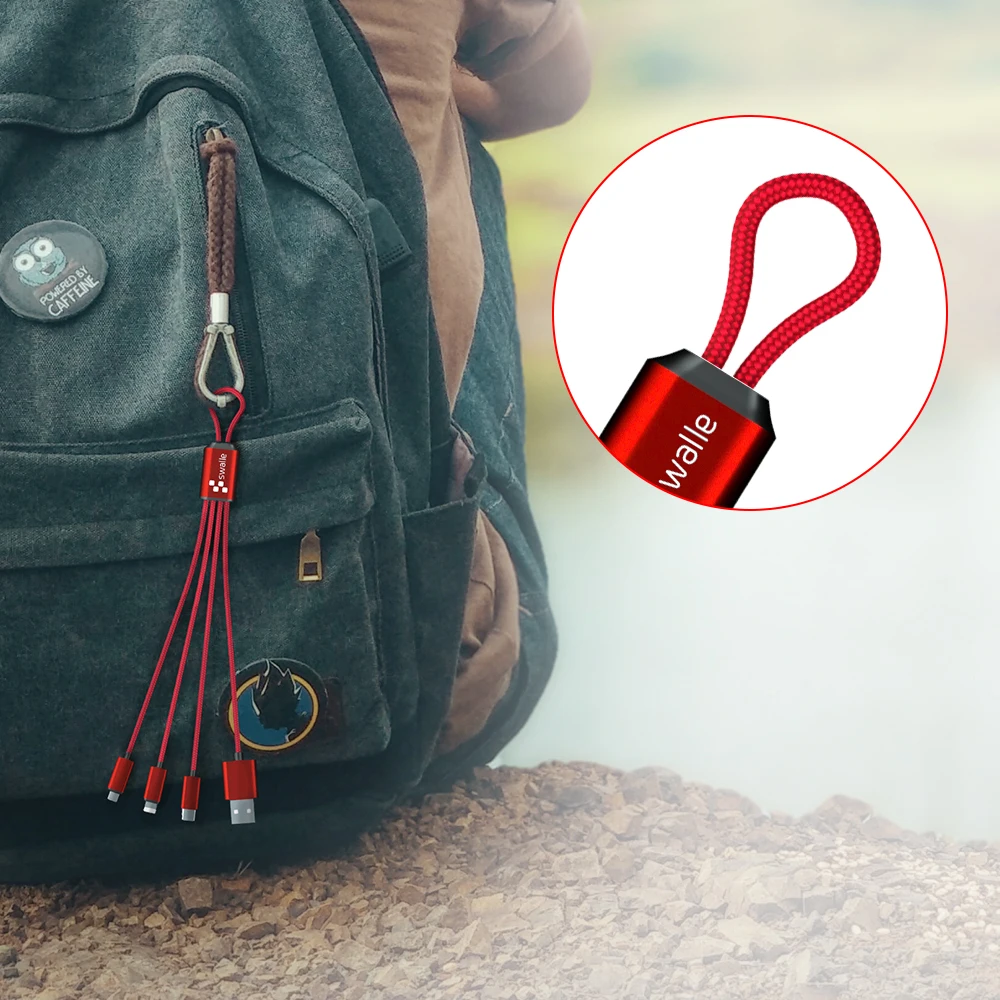 Горячий Swalle 3 в 1 USB C кабель брелок короткий микро-usb type C мульти зарядный кабель для Xiaomi huawei iPhone Быстрая зарядка