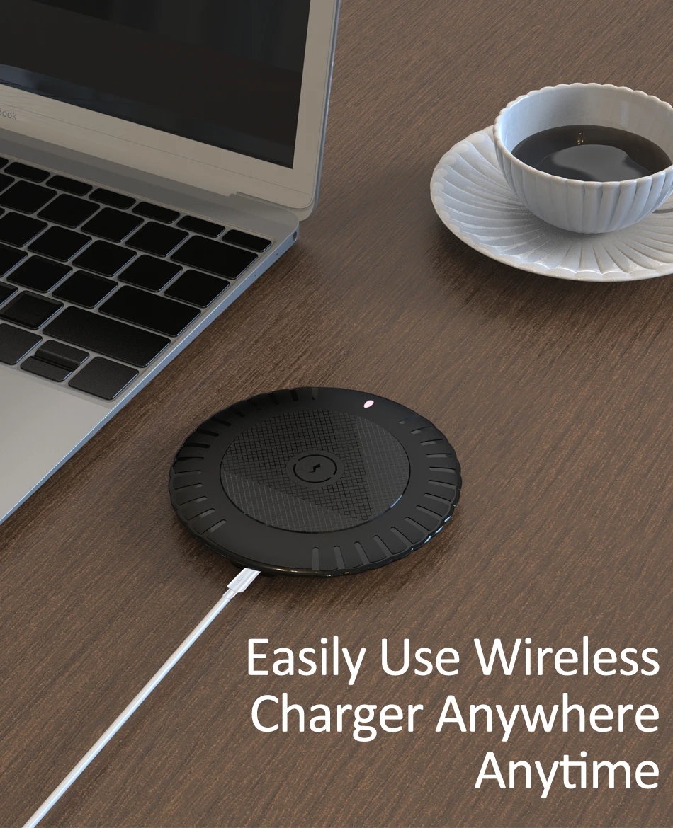 !ACCEZZ QI Wireless Charger For iphone X 8 Plus XR 11 Pro XS MAX Charge Pad With Micro Usb Cable For Samsung Galaxy S9 S10 S8 S7 (2)