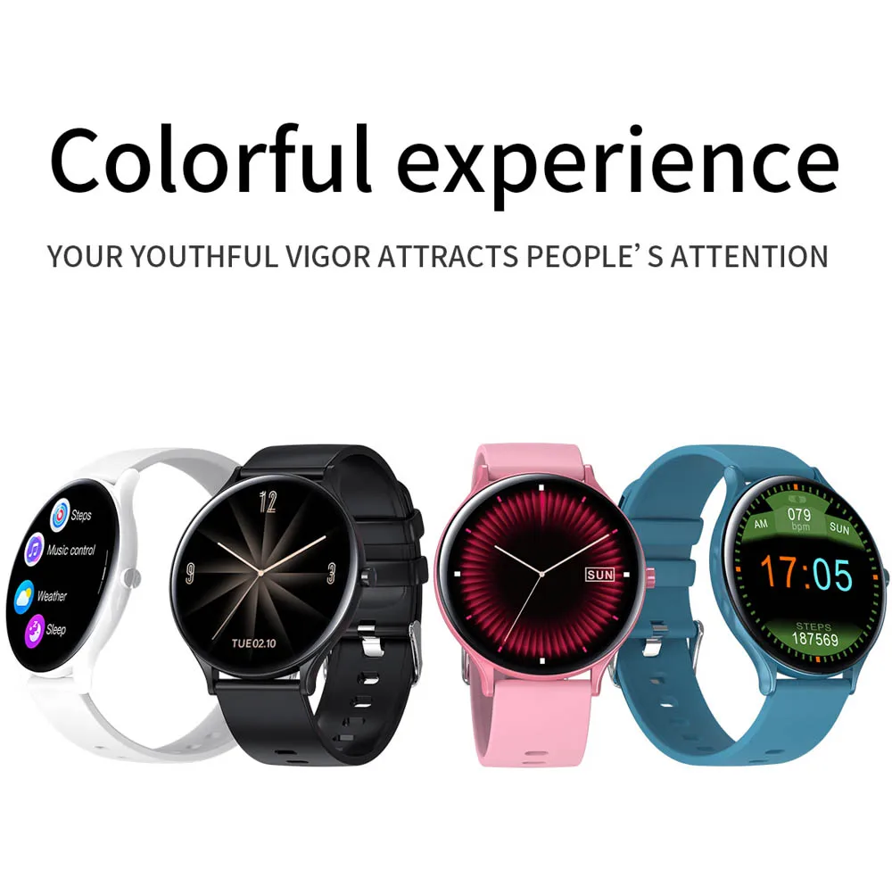 2021 Ultra Thin Smart Watch Women Men Full Touch Screen Bluetooth Sports Tracker Fitness Smartwatch For Android IOS