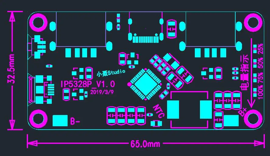 Ip5328p мульти протокол зарядное устройство быстрой зарядки Модуль двунаправленный быстрой зарядки поддерживает QC AFC FCP Pd3.0