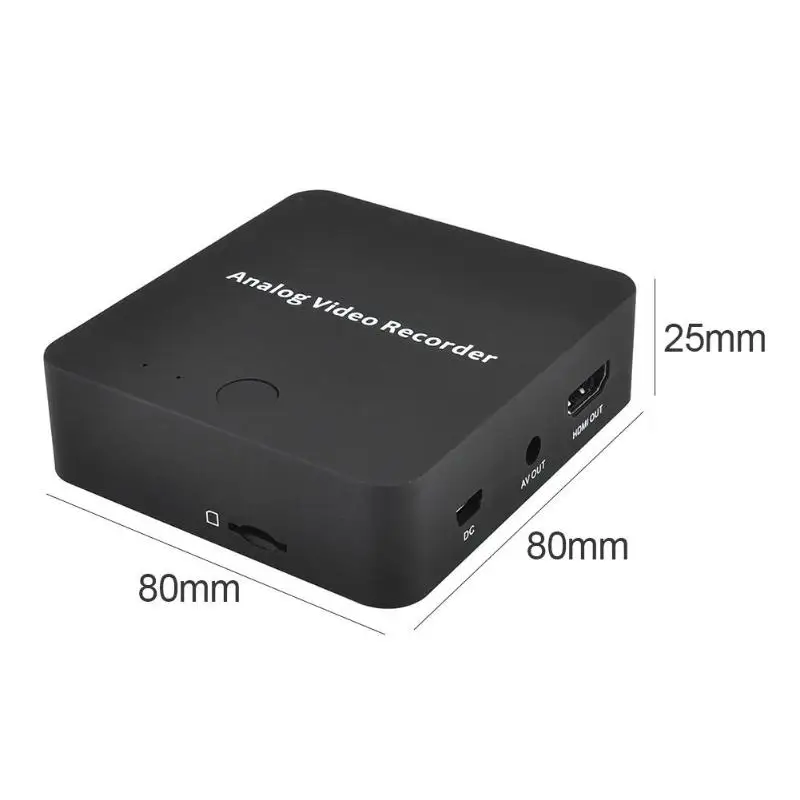 HDMI Analog Signal Capture Box AV Recorder HD Video Capture Box to TF Card