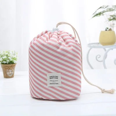 Многофункциональная сумка для хранения водонепроницаемая портативная Косметичка женская косметичка дорожная сумка красивая сумка дорожная сумка для хранения - Цвет: Pink stripe