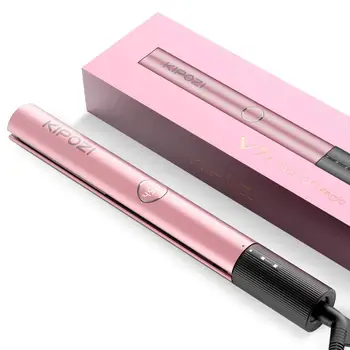 

KIPOZI Hair Straightener 2 in 1 Curling Hair Titanium Flat Iron Quick Heat Styling Tool with LED Digital Display Convenient