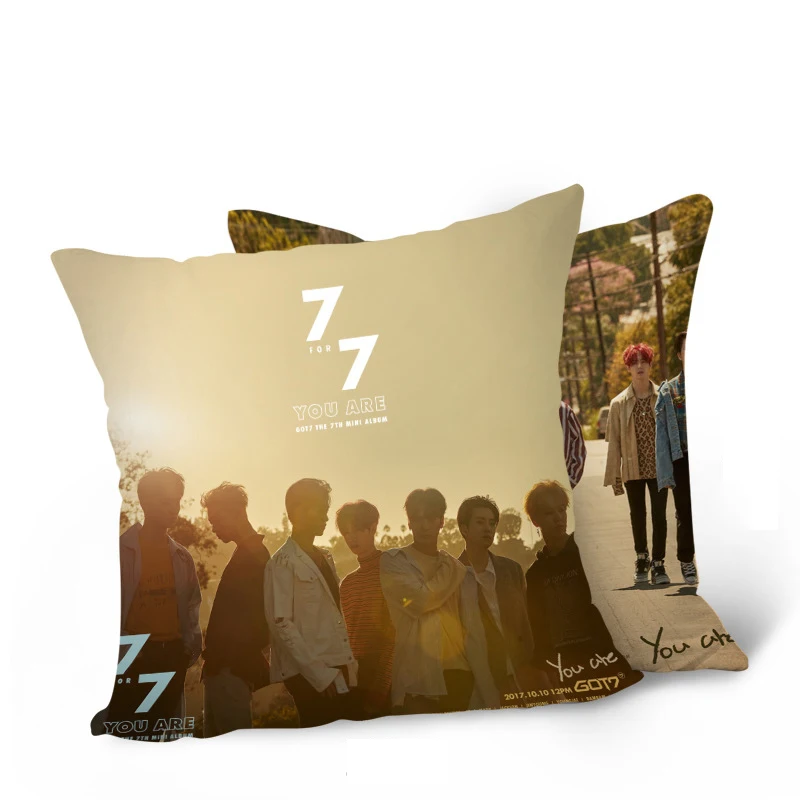 Kpop GOT7 Eyes On You Never Ever You Are 7 Of 7 Album мягкая подушка для автомобиля, подушка для талии, Двойная подушка для лица, хлопковая подушка 40*40 см