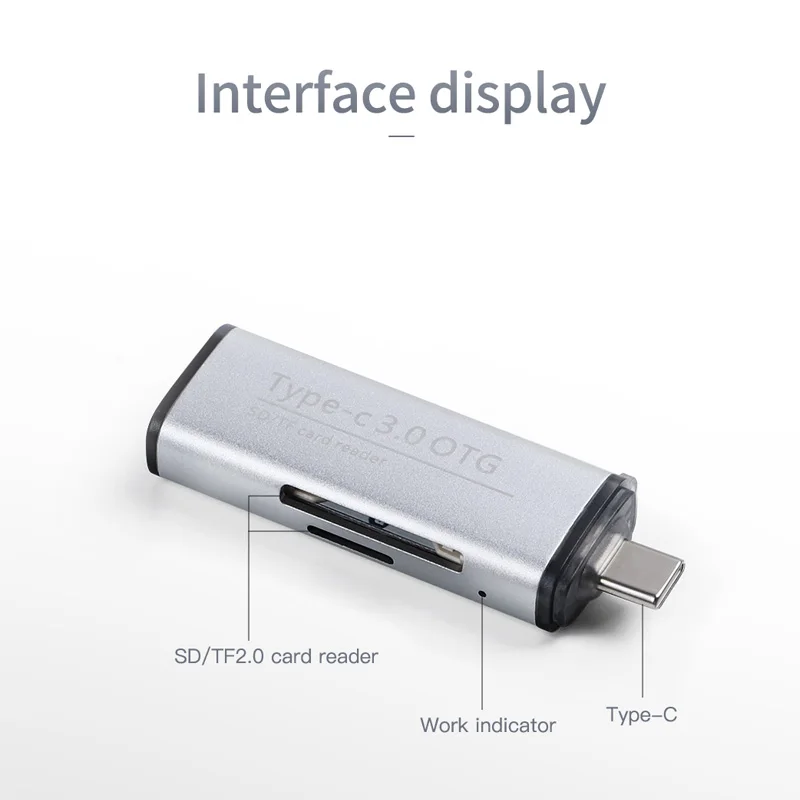 KUULAA type C USB 3,0 алюминиевый OTG телефон мульти карта памяти ридер адаптер кардридер для micro SD/TF microsd компьютер ноутбук