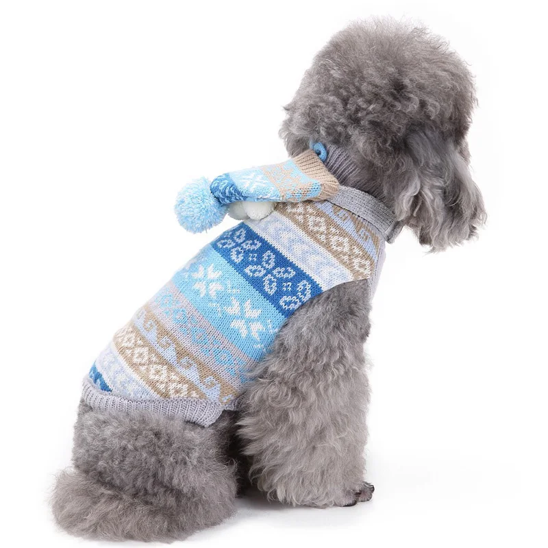 Рождественские свитера для собак розовый свитер со щенком с принтом снежинки для маленьких и крупных собак Тедди осеннее рождественское пальто XS-XXL ropa para perro