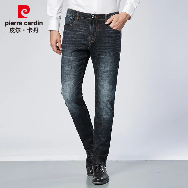 

2019 Pierre Cardin Brand Autumn And Winter Slim Fit Business Casual MEN'S Jeans Straight-Cut Comfortable Stretch Pants