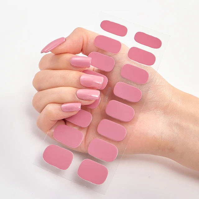 New Year Pure Color Nail Wrap DIY  Decals Plain Decor Stickers Nail Art Sticker Set Minimalist Nail Strip Christmas Nail Sticker CS-08