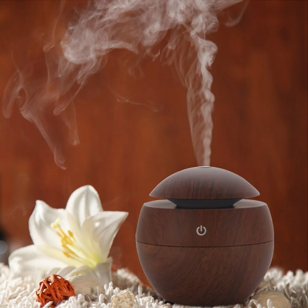 USB Aroma Essential Oil Diffuser Mini Ultrasonic Air Humidifier 7 Color Change LED Night light Humidifier Air Purifier