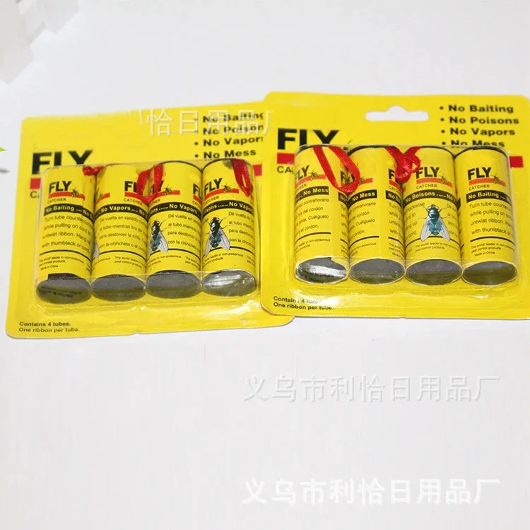 

Eliminate Flies 4 Rolls Sticky Fly Paper Insect Bug Glue Paper Catcher Catching and Killing Fly Insect Mosquito Killer Fly Trap