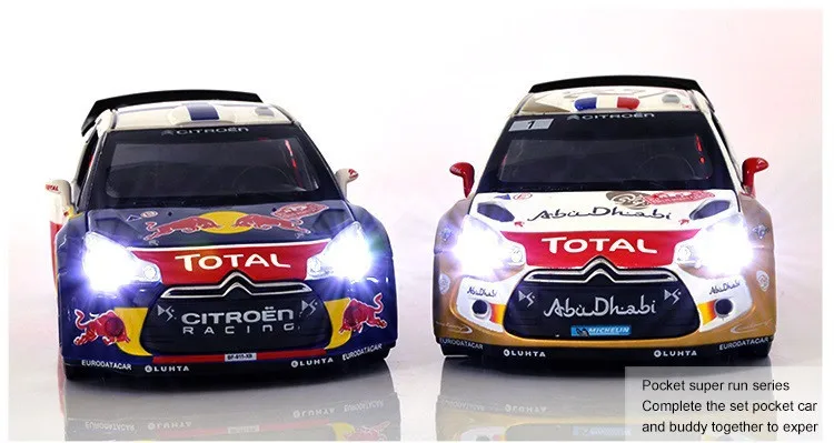 Продукт 1:26 Citroen Racing Edition модель сплава, моделирование литья под давлением звук и свет оттягивающаяся назад модель игрушки