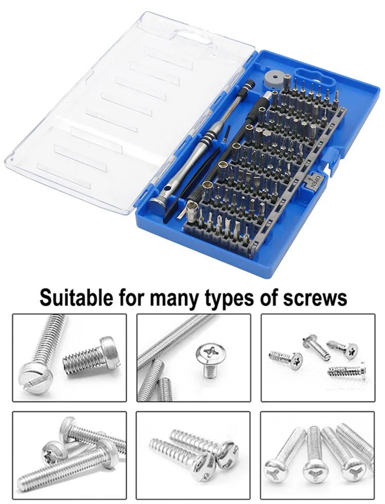 Screwdriver Set S2 Alloy Steel Mobile Phone Computer Home Repair Disassemble Tool 60 in One