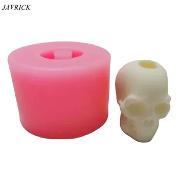 

3D Human Skull Shape Silicone Straw Topper Mold Skull Sucker Straw Decor Mold