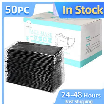 

50pc Disposable D Mask PM2.5 Wind Mist Pollution Protection Filter Fast Shipping Health Care Covers Mouth Cotton 3Ply Halloween