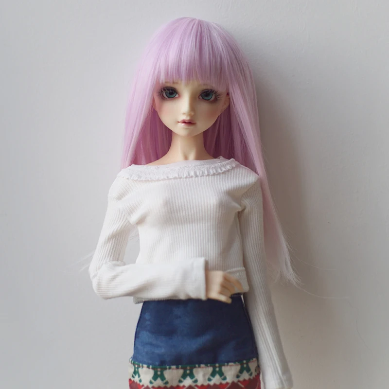 Cataleya, новинка, лидер продаж, парик для куклы BJD, длинные прямые волосы, аккуратная челка, Женская Серия, 1/3, 1/4, 1/6, парик, товары на заказ для кукол - Цвет: 6