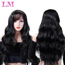 LiangMo 26-дюймовый длинные красные волнистые светлые Синтетический парик на женский натуральный Лисий Мех термостойкие средняя часть волос