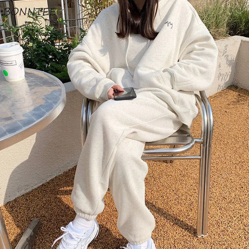 Hoodie Pants Set Women Korean Two Piece Pant Hoodie Two Pieces