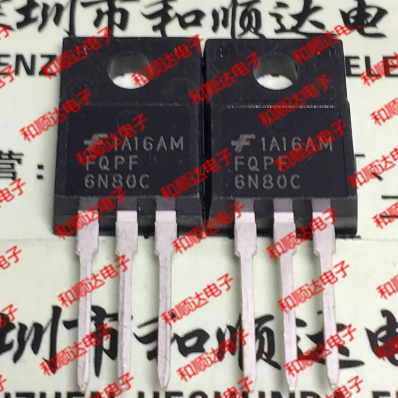 5 шт./FQPF6N80C TO-220F 800V 6A TO220F