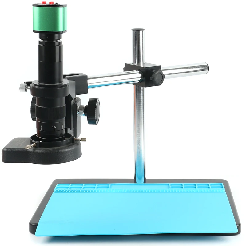 

HD 1080P 16MP HDMI USB Industrial TF Video Microscope Camera180X/300X Digital Soldering Microscope Kit +144 LED Ring Light