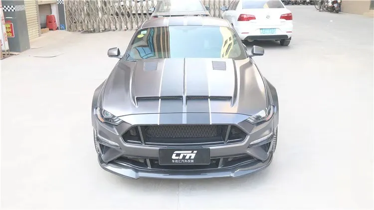 Carbon Fiber Front Bumper Lip Spoiler Auto Car Diffuser Fits For Ford Mustang