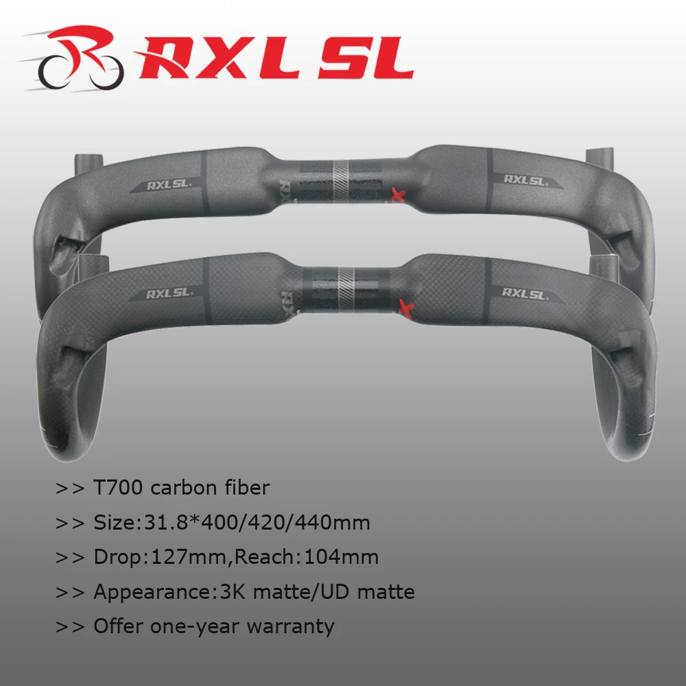 RXL SL углеродный материал руль для велосипеда 31 8*400/420/440 мм дорожного 3K/UD матовый