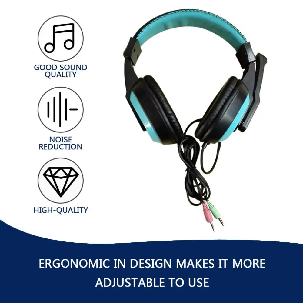 

3.5mm Top Quality Adjustable Game Gaming Headphones Stereo Type Noise-canceling Computer PC Gamers Headset With Microphones