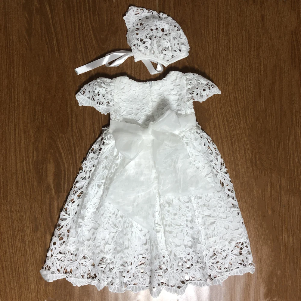 Г. Бежевые платья для крещения новорожденных девочек вечерние платья для девочек от 3 до 24 месяцев платье на крестины платья для маленьких девочек с шапкой