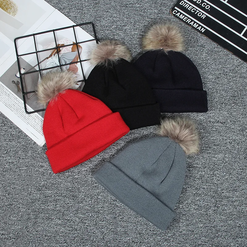 Модные зимние шапки для девочек и мальчиков Skullies, женские шапочки с помпоном для женщин и мужчин, теплая шапка унисекс, вязаная шапка s, теплая шапка для отдыха на открытом воздухе