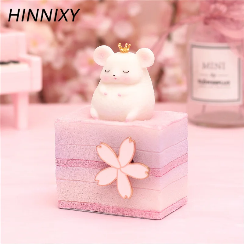 Hinnixy Смола Музыка ночник Светодиодная лампа Единорог Фламинго прикроватный