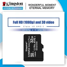 Карта памяти Kingston для смартфона, карта Micro SD, 16 Гб/32 Гб/64 Гб/128 Гб/256 Гб/512 Гб/ 1 Тб, карта TF/SD класса 10, Micro SDHC/UHS-1 Карта памяти Kingston для смартфона, карта Micro SD, 16 Гб/32 Гб/64 Гб/128 Гб/256 Гб/512 Гб/ 1 Тб, карта TF/SD класса 10, Micro SDHC/UHS-1