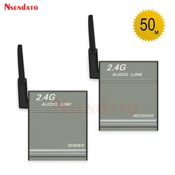 Transmisor y receptor de Audio estéreo inalámbrico Universal, 2,4 GHz, Hi-Fi, RCA, BX501, 50, 16 canales, adaptador de Audio inalámbrico para DVD TV