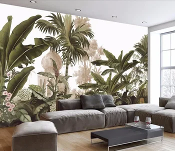 

CJSIR Custom Wallpaper European Vintage Nostalgic Medieval Hand Painted Rainforest Mural TV Background Wall 3d Wallpaper Decor
