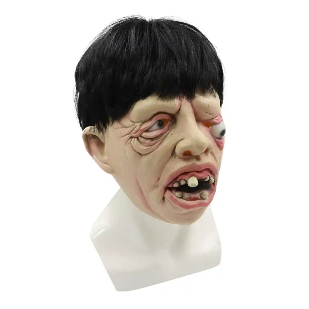 halloween one eyed toothy zombie mask tricky latex