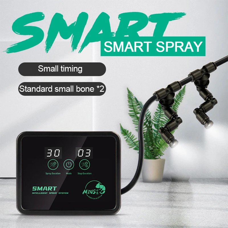 Intelligent Reptile Terrariums Fogger Water Humidifier Timer Smart Automatic Watering Indoor Mist Spray System Kits Sprinkler