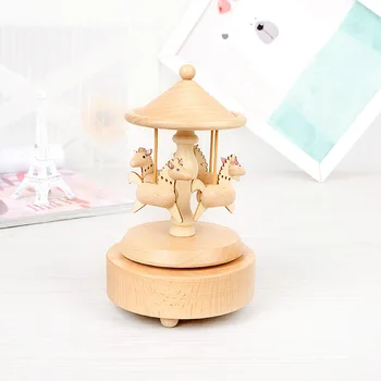 

Creative Gift Wooden Music Box Handicraft Decoration Angel Trojan Horse Music Box Birthday Gift