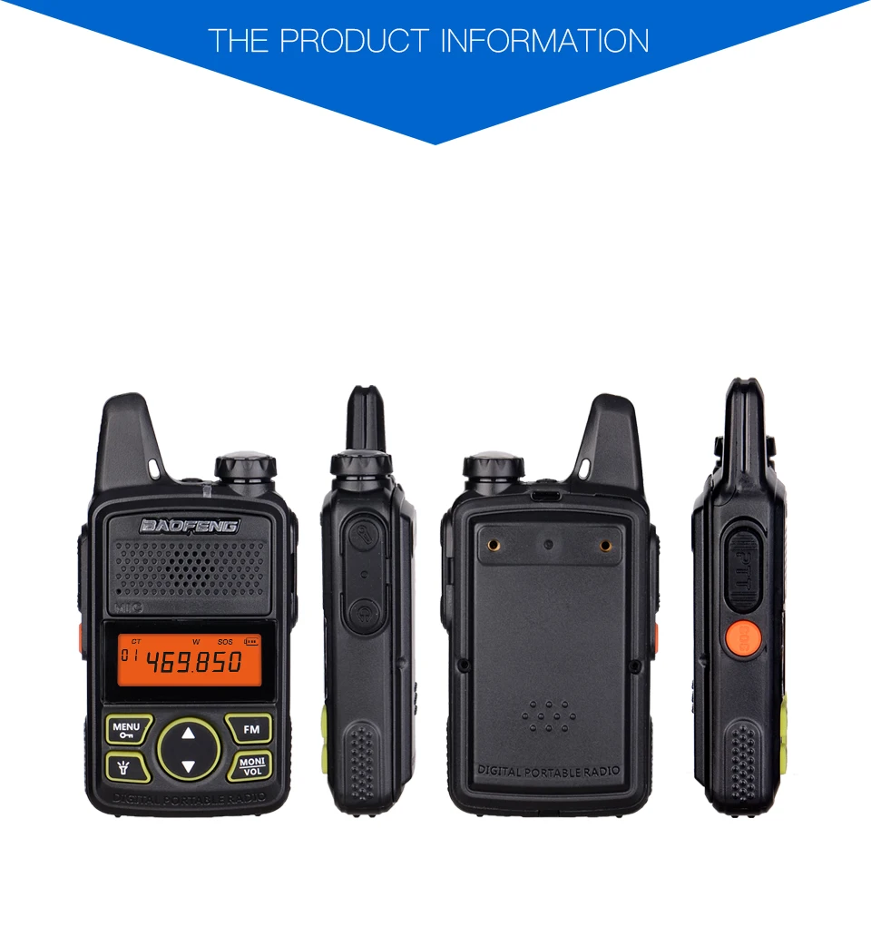 Baofeng BF-T1 портативный наушник Ptt Мини Портативная рация ручной bft1 отель Civil радио Comunicador Ham HF трансивер