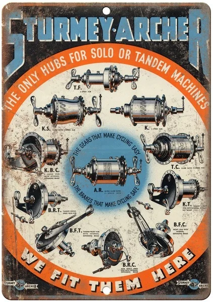 Жестяной знак Sturmey Archer настенное украшение винтажный алюминиевый Ретро